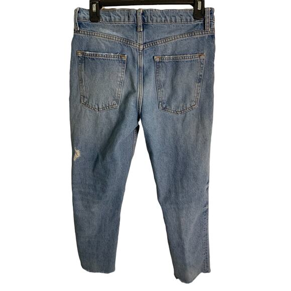 Free People We The Free Cotton Seamed Patch Design Ankle Boyfriend Jeans Size 26 - Picture 2 of 12